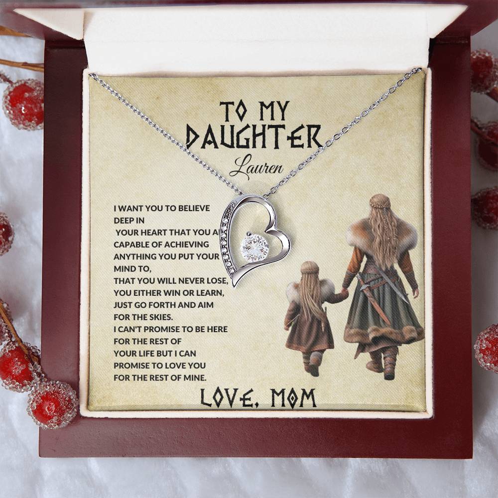 To My Daughter Believe-Endless Love Necklace- From Mom