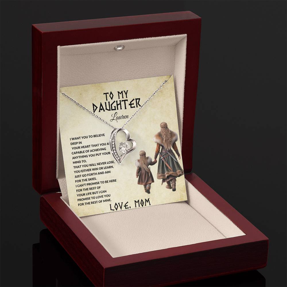 To My Daughter Believe-Endless Love Necklace- From Mom