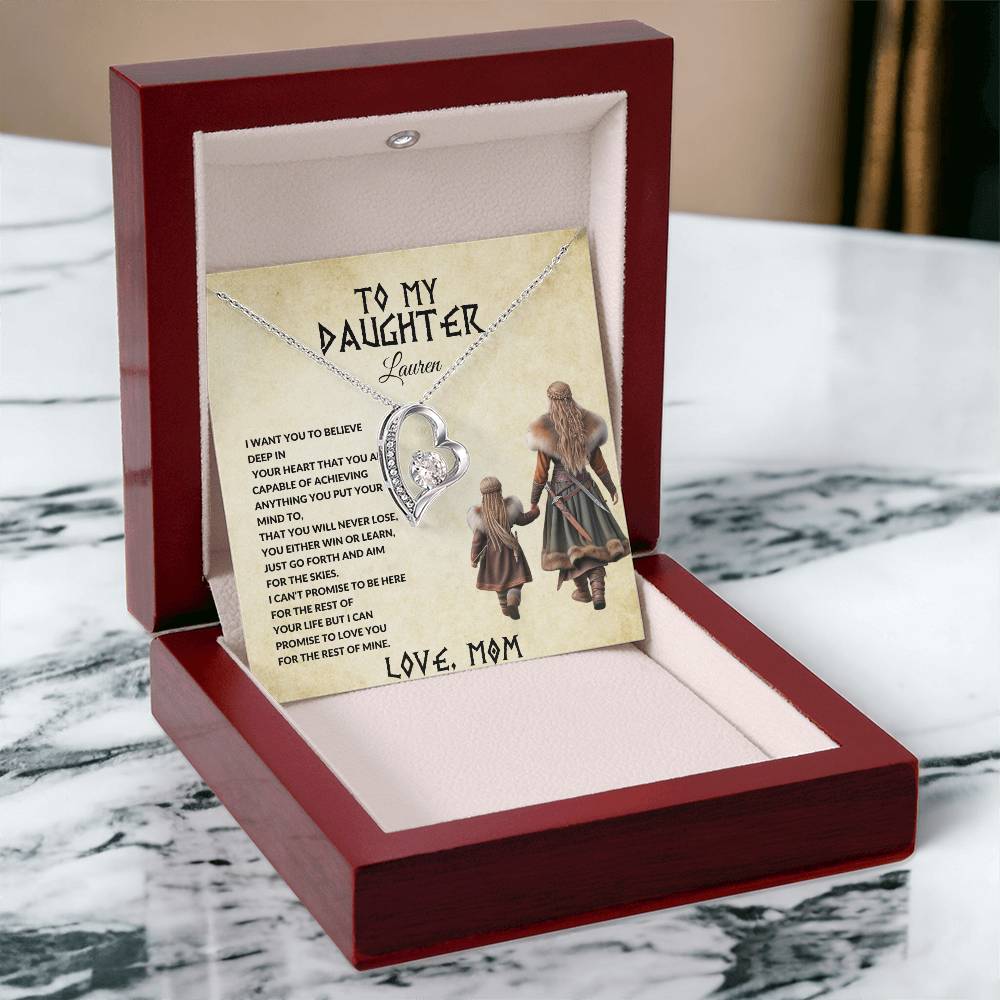 To My Daughter Believe-Endless Love Necklace- From Mom