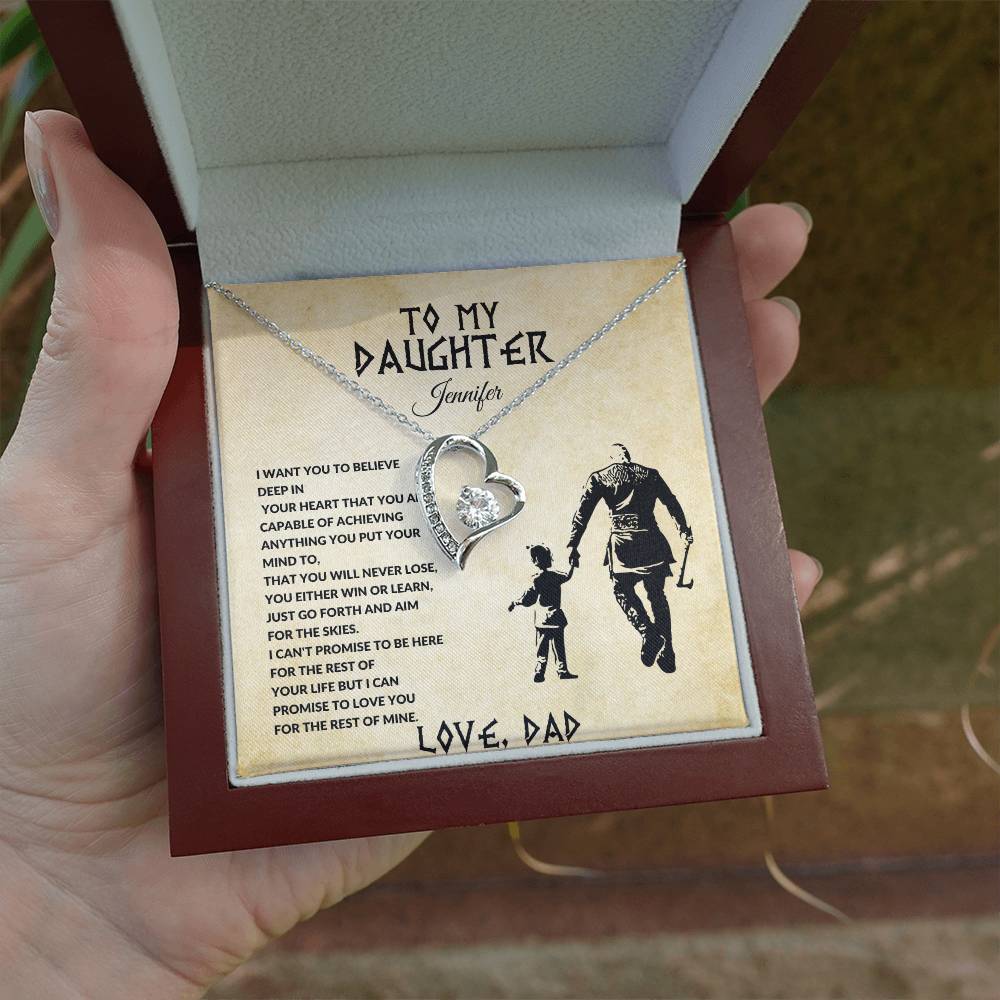 To My Daughter-For The Rest Of Time- Endless Love Necklace