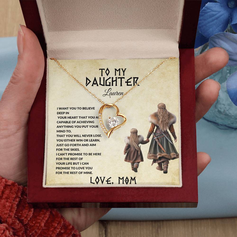 To My Daughter Believe-Endless Love Necklace- From Mom