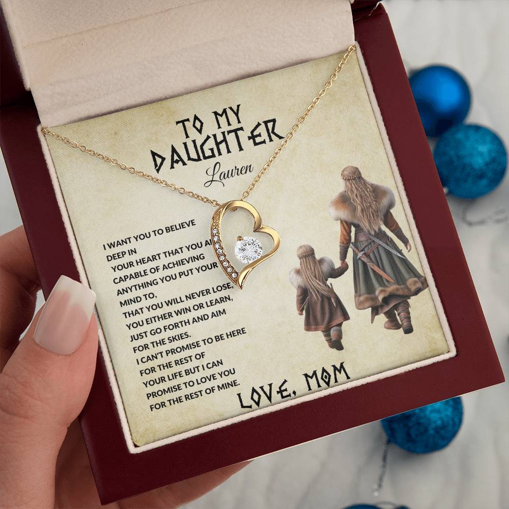 To My Daughter Believe-Endless Love Necklace- From Mom