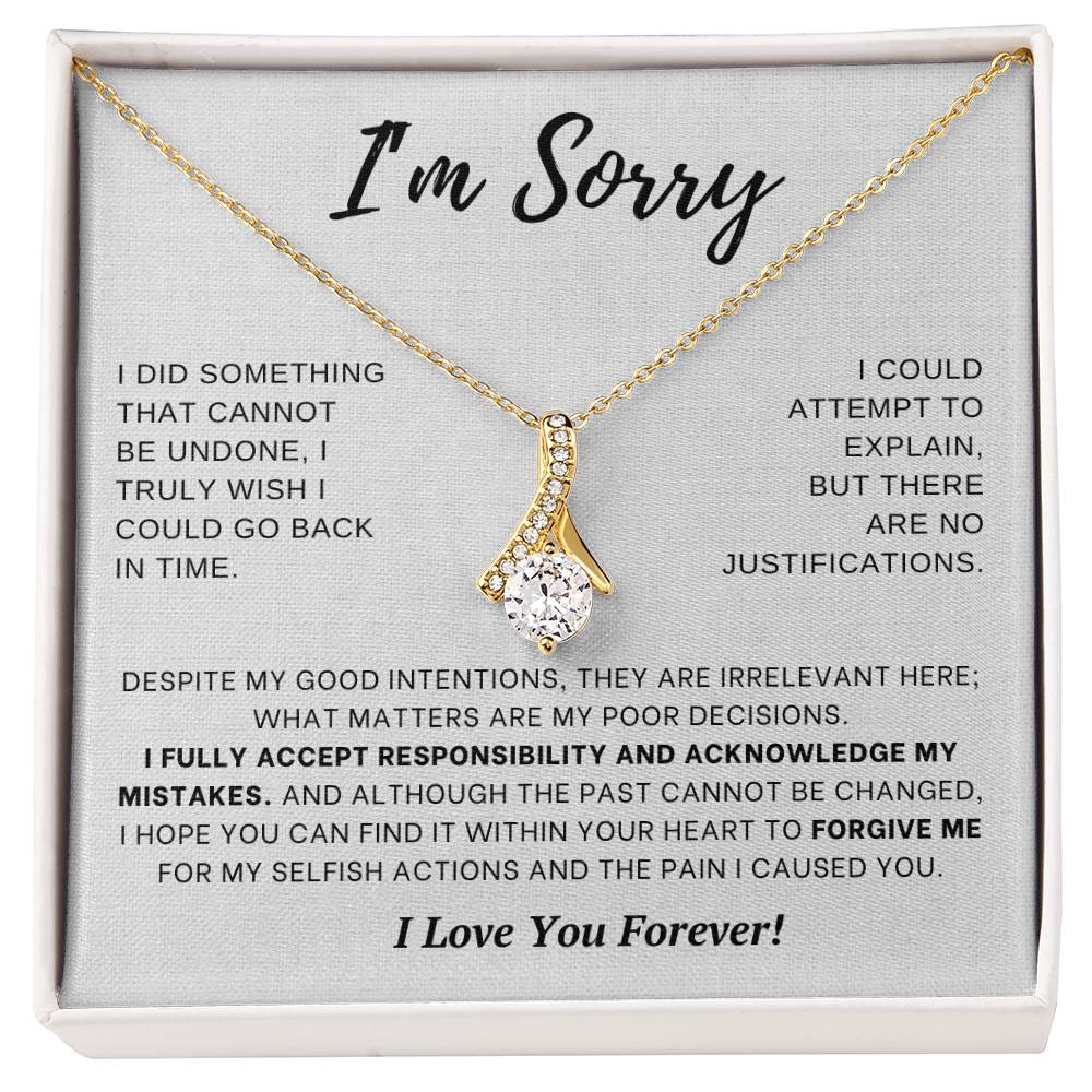 Apology Gift for Her- I Fully Accept Responsibility- Enchanting Beauty Necklace