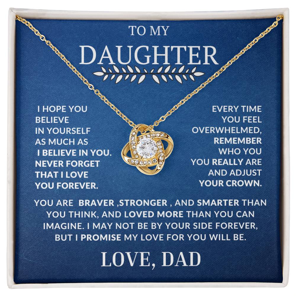 Love Knot Necklace To My Daughter-Loved More Than You Can Imagine