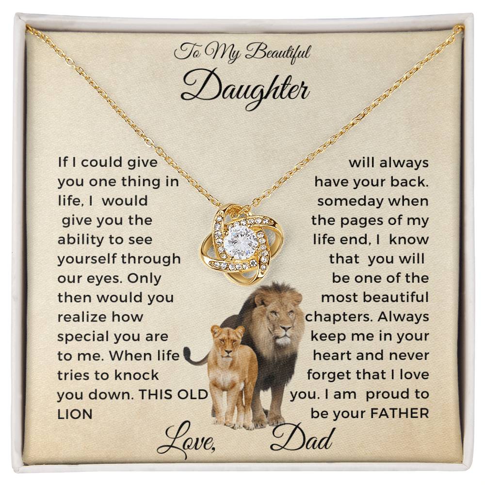 ¡Mejor vendido! A mi hermosa hija-collar con nudo de amor