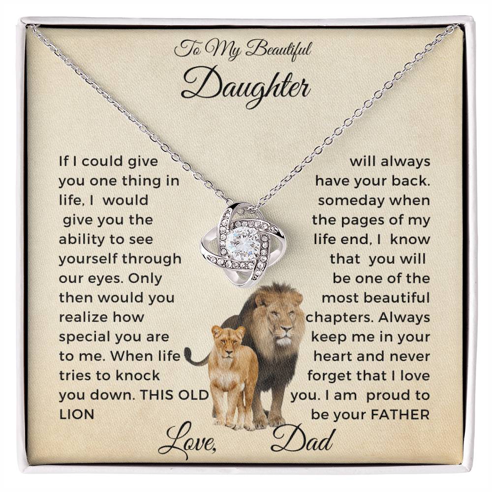 ¡Mejor vendido! A mi hermosa hija-collar con nudo de amor