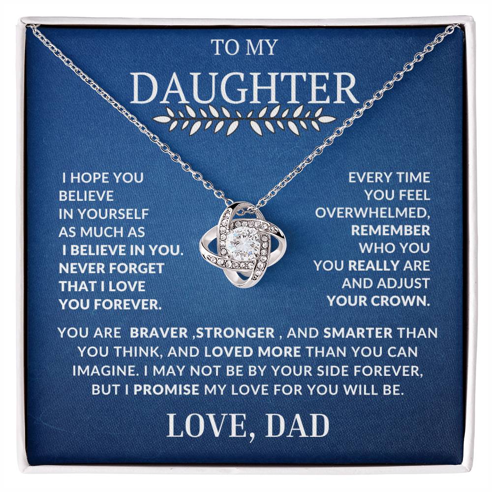 Love Knot Necklace To My Daughter-Loved More Than You Can Imagine