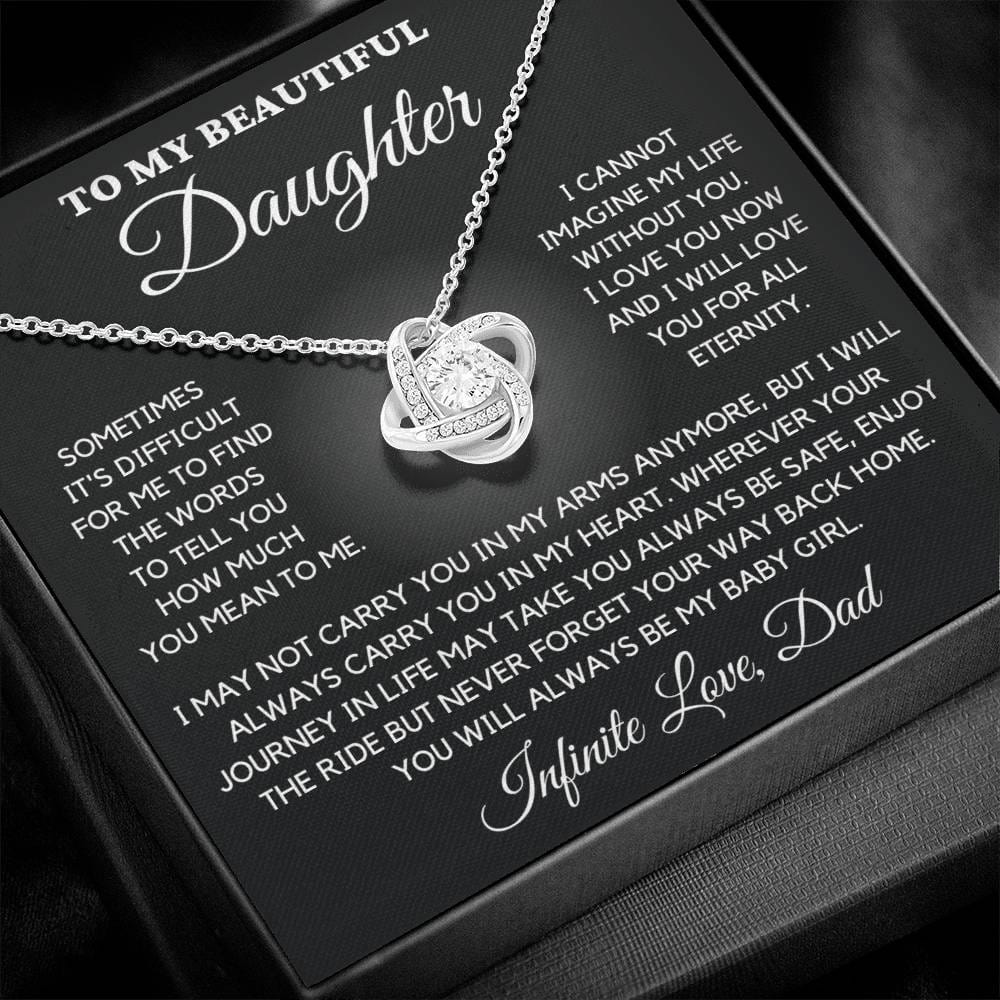 To My Daughter-I Love You Now and I Will Love You For All Eternity.