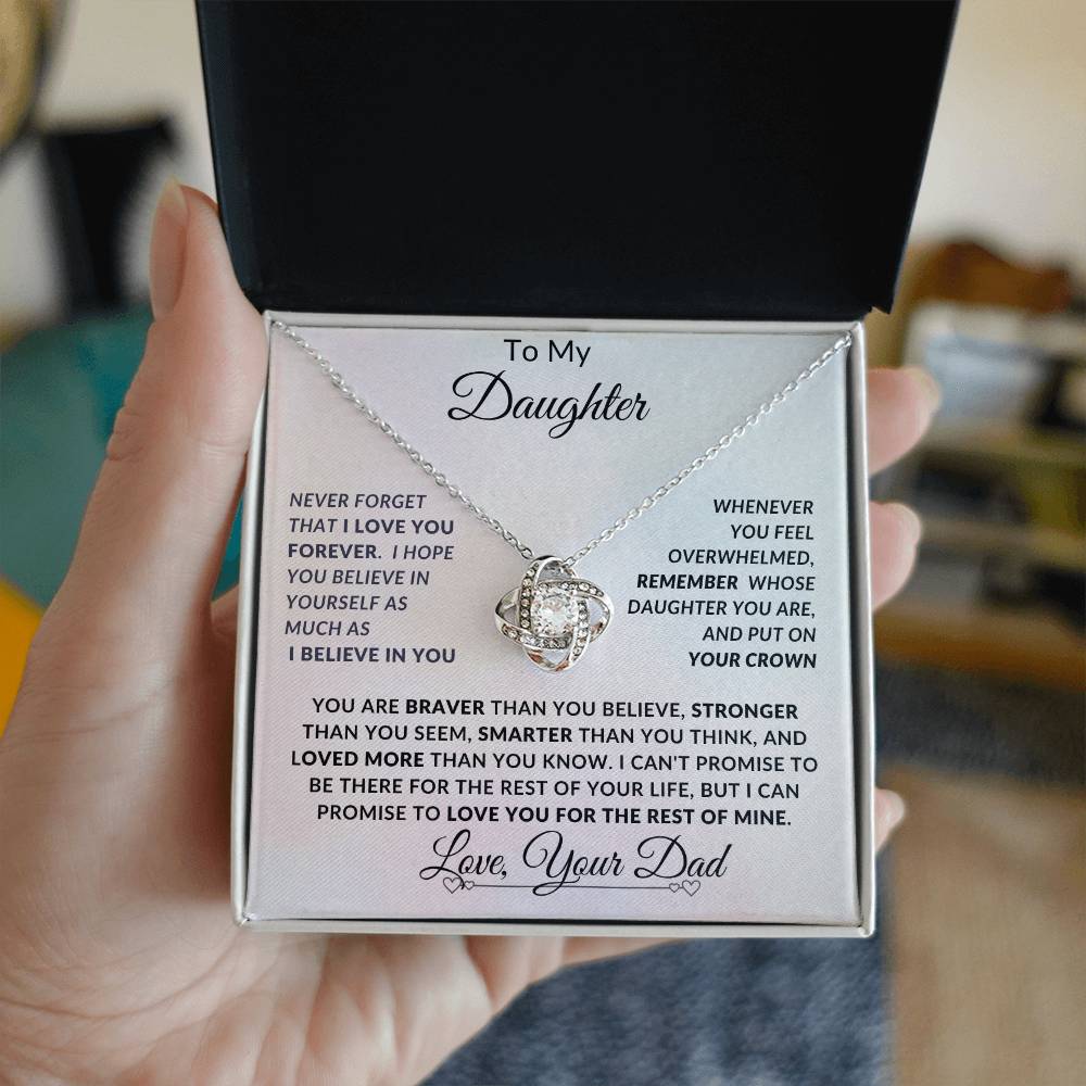 I Can't Promise To Be There For The Rest Of Your Life, But I Can Promise To Love You For The Rest Of Mine -Love Knot Necklace
