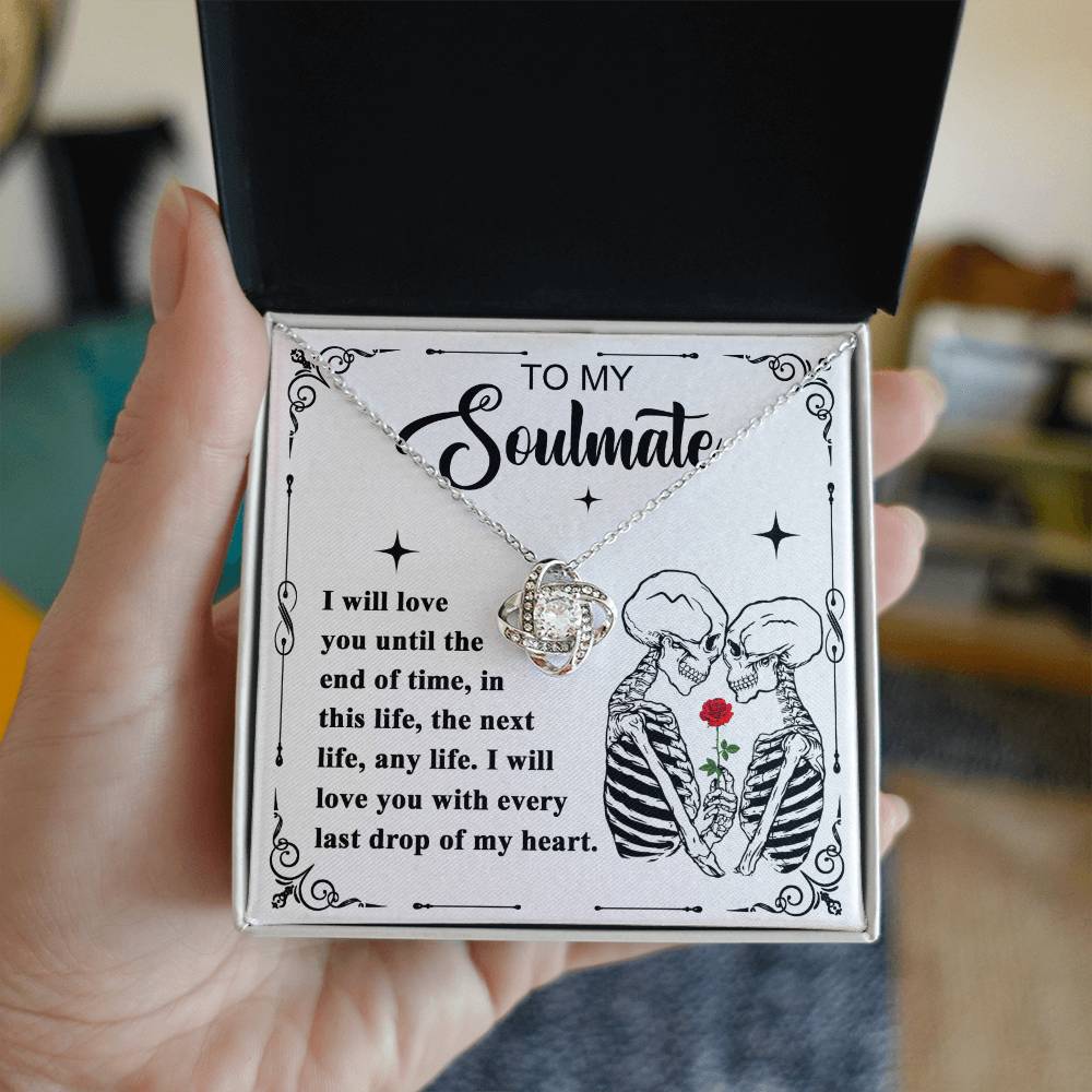 Collar de nudo de amor del fin de los tiempos de alma gemela