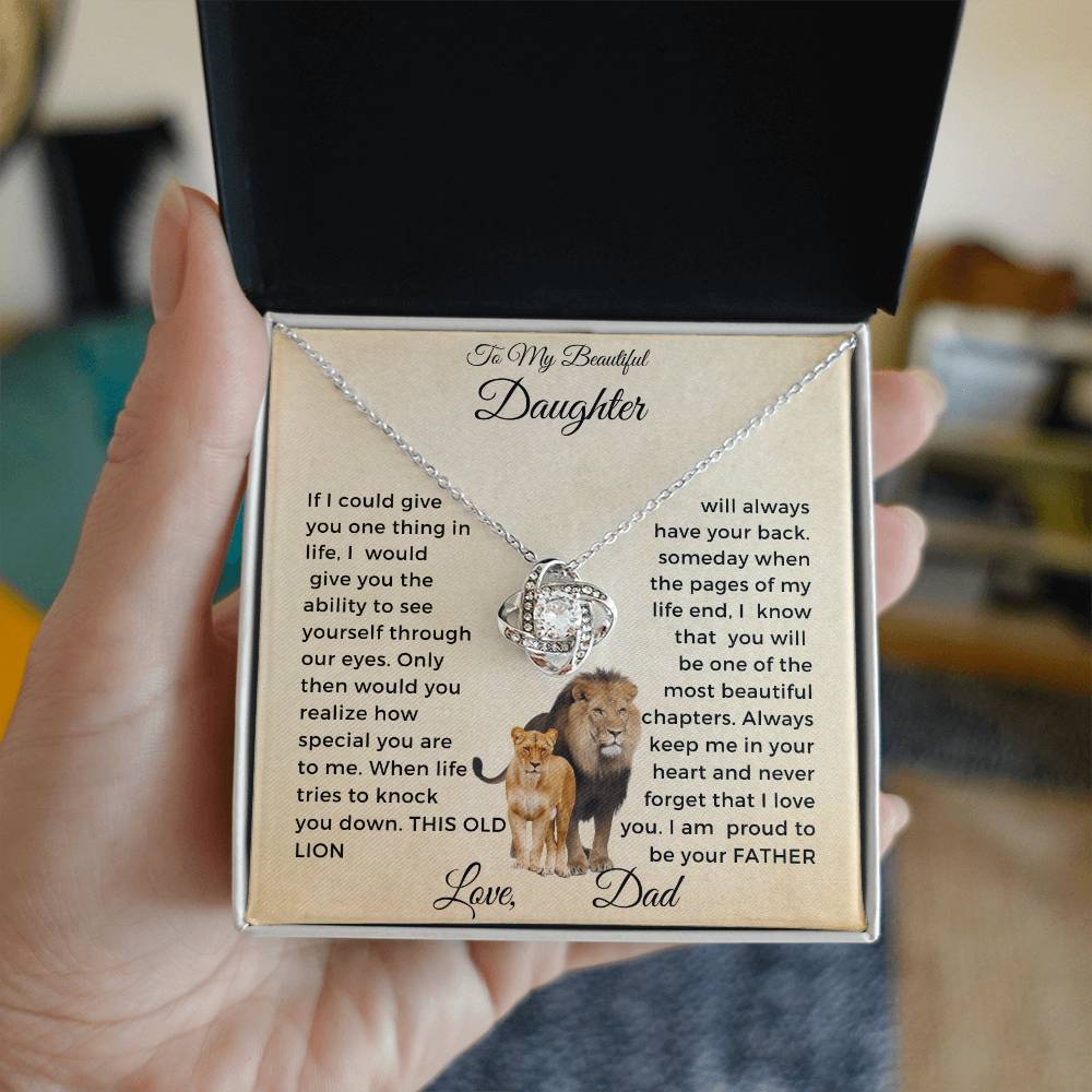 ¡Mejor vendido! A mi hermosa hija-collar con nudo de amor