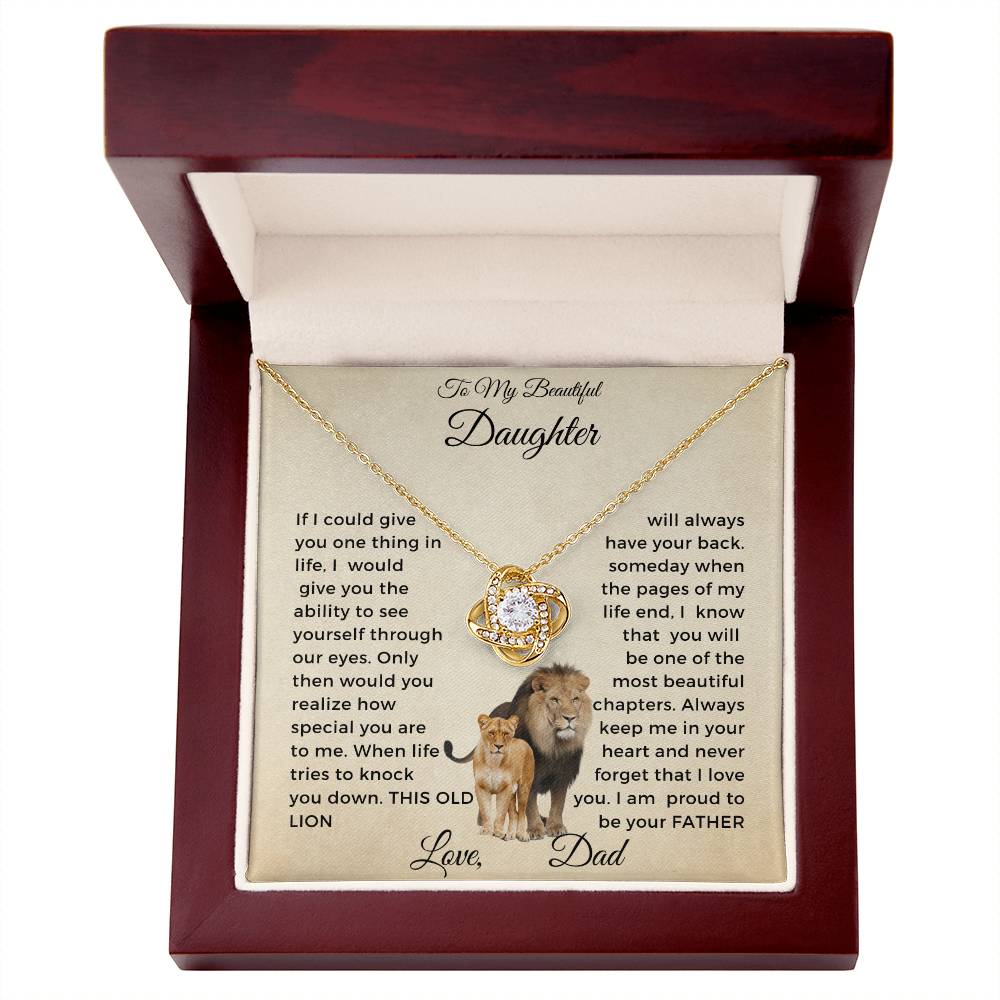 ¡Mejor vendido! A mi hermosa hija-collar con nudo de amor