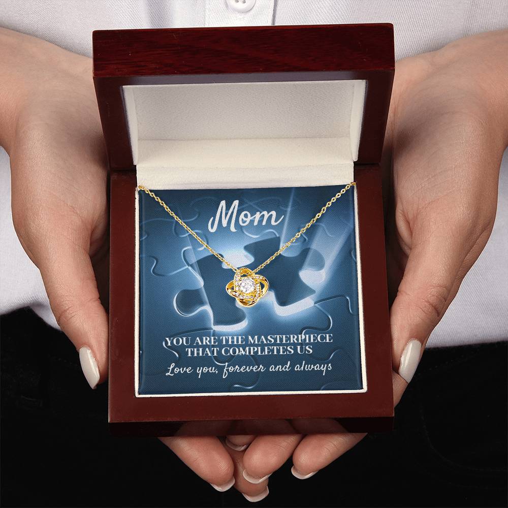 Mom You Are The Masterpiece-Love Knot Necklace