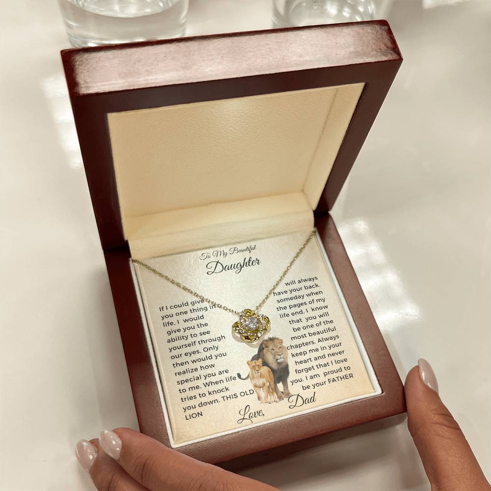 ¡Mejor vendido! A mi hermosa hija-collar con nudo de amor