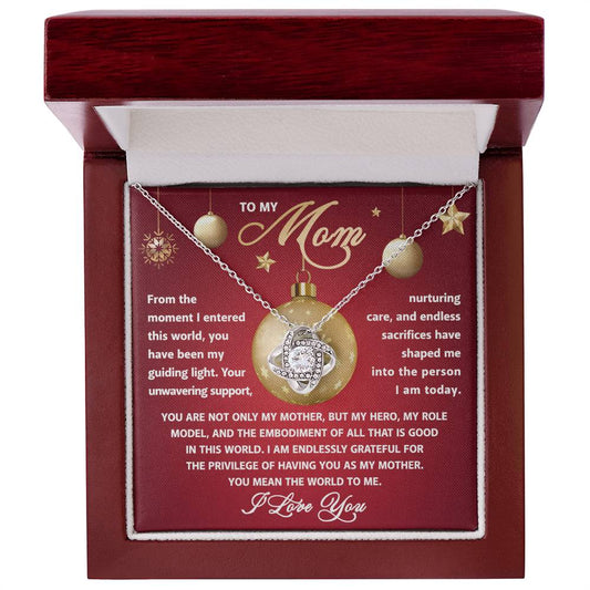 A mi mamá-modelo a seguir- Collar de nudo de amor