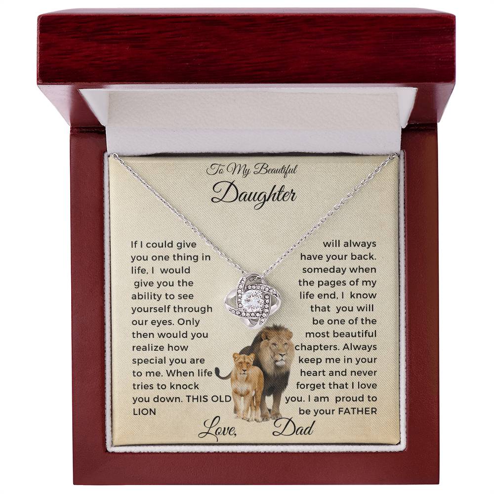 ¡Mejor vendido! A mi hermosa hija-collar con nudo de amor