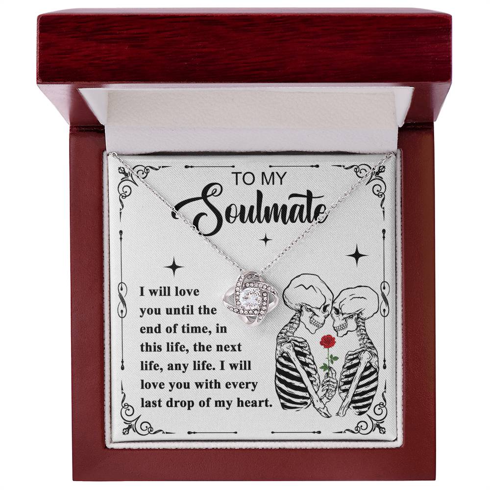 Collar de nudo de amor del fin de los tiempos de alma gemela
