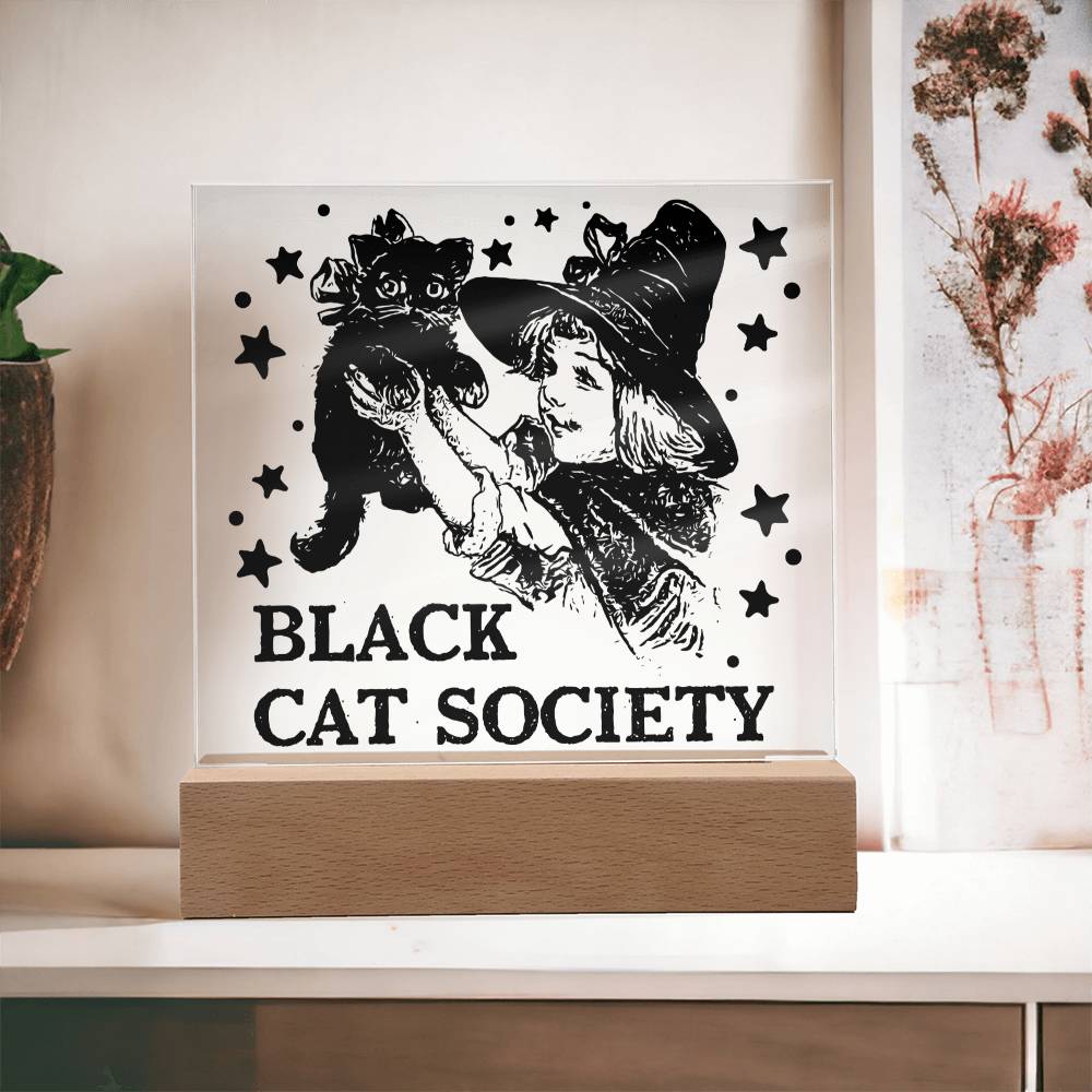 Black Cat Society-Acrílico Placa acrílica más vendida