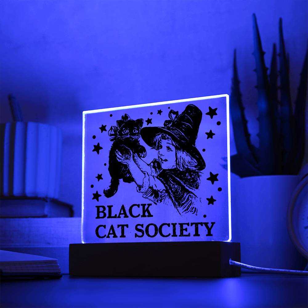 Black Cat Society-Acrílico Placa acrílica más vendida