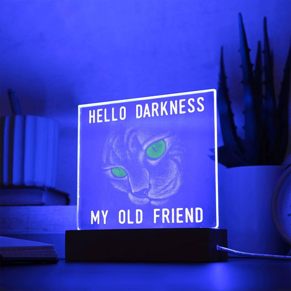 Hola oscuridad-acrílico Placa acrílica más vendida