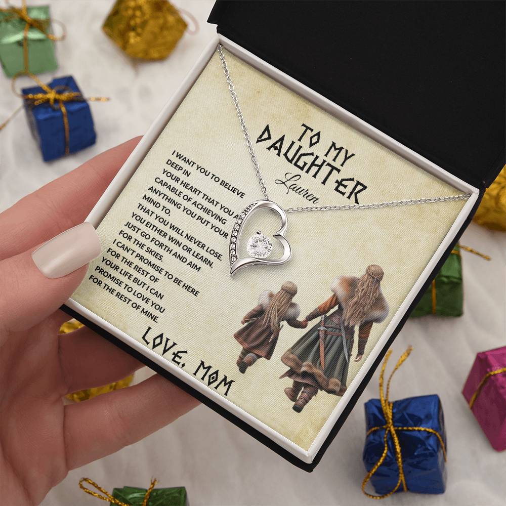 To My Daughter Believe-Endless Love Necklace- From Mom