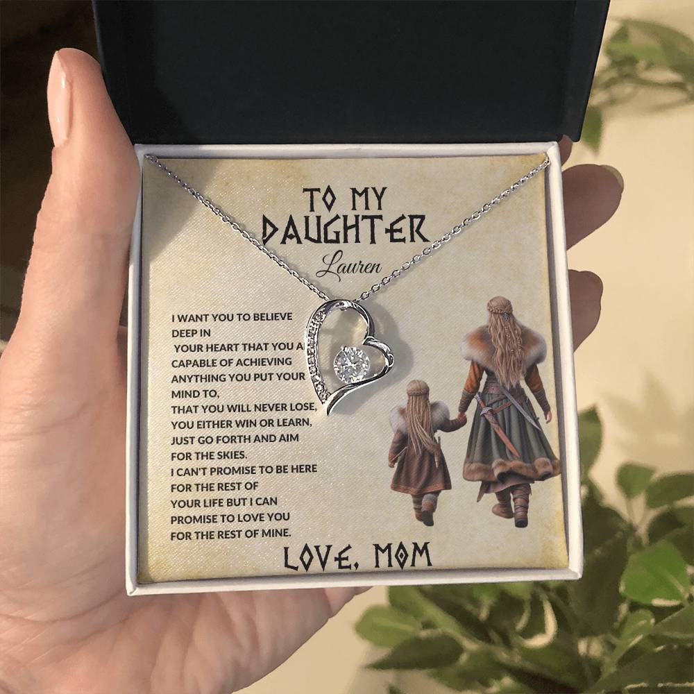 To My Daughter Believe-Endless Love Necklace- From Mom
