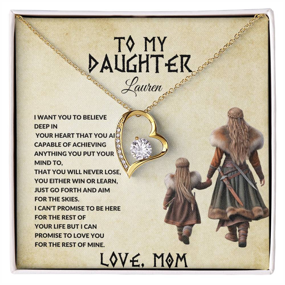 To My Daughter Believe-Endless Love Necklace- From Mom