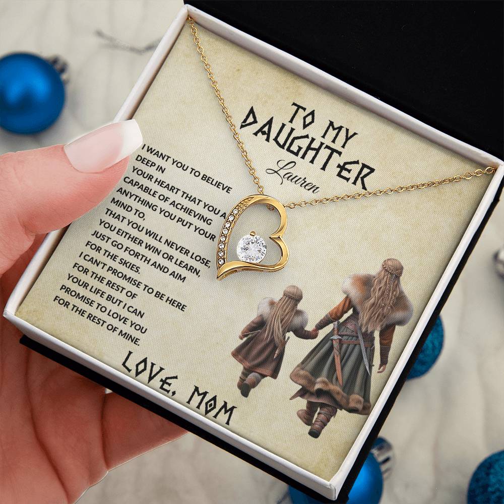 To My Daughter Believe-Endless Love Necklace- From Mom
