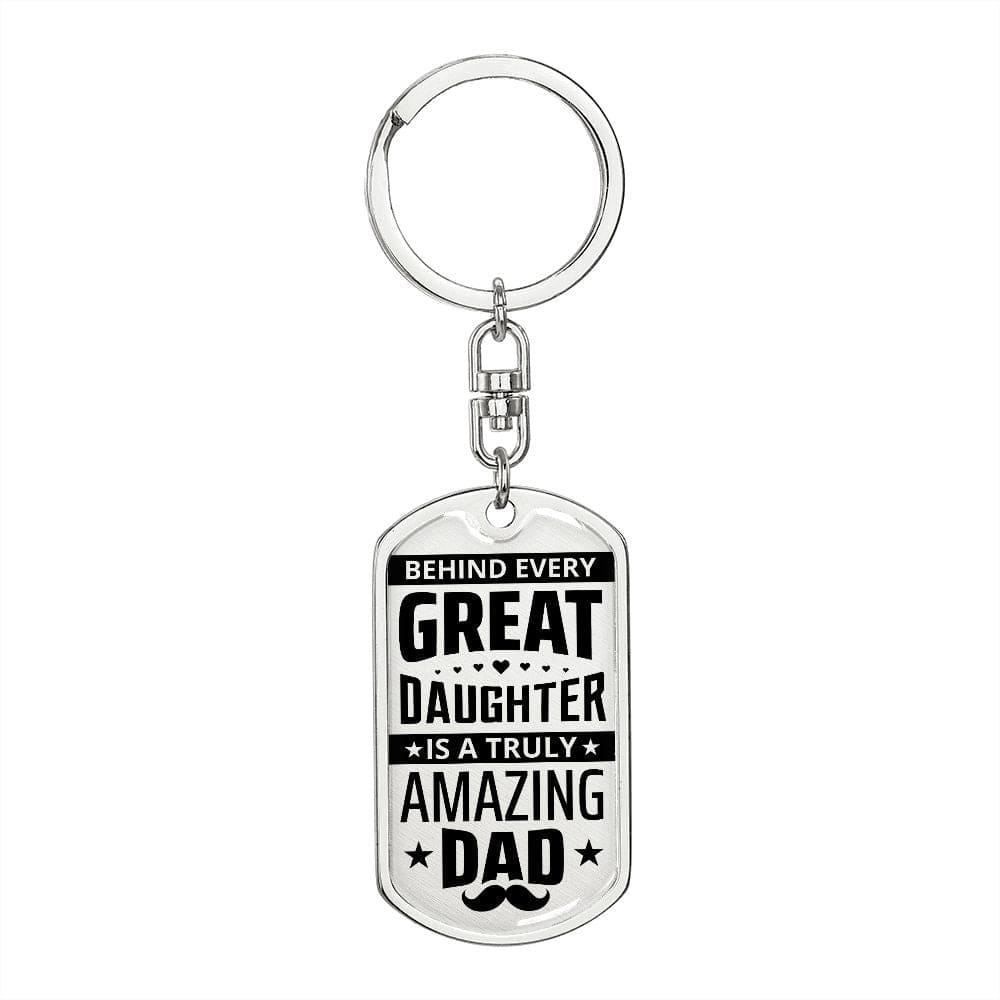 Llavero con etiqueta de perro-Papá increíble