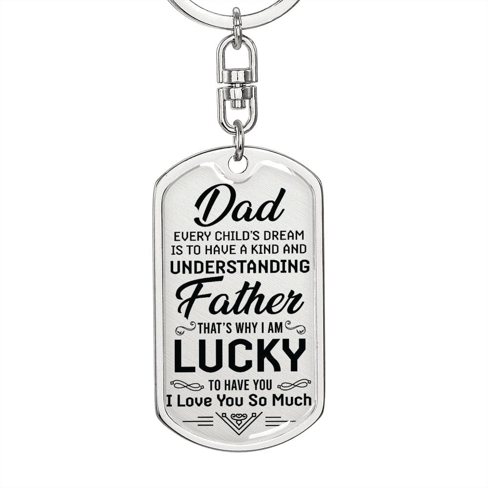 El sueño de cada niño-para papá- Llavero con etiqueta de perro