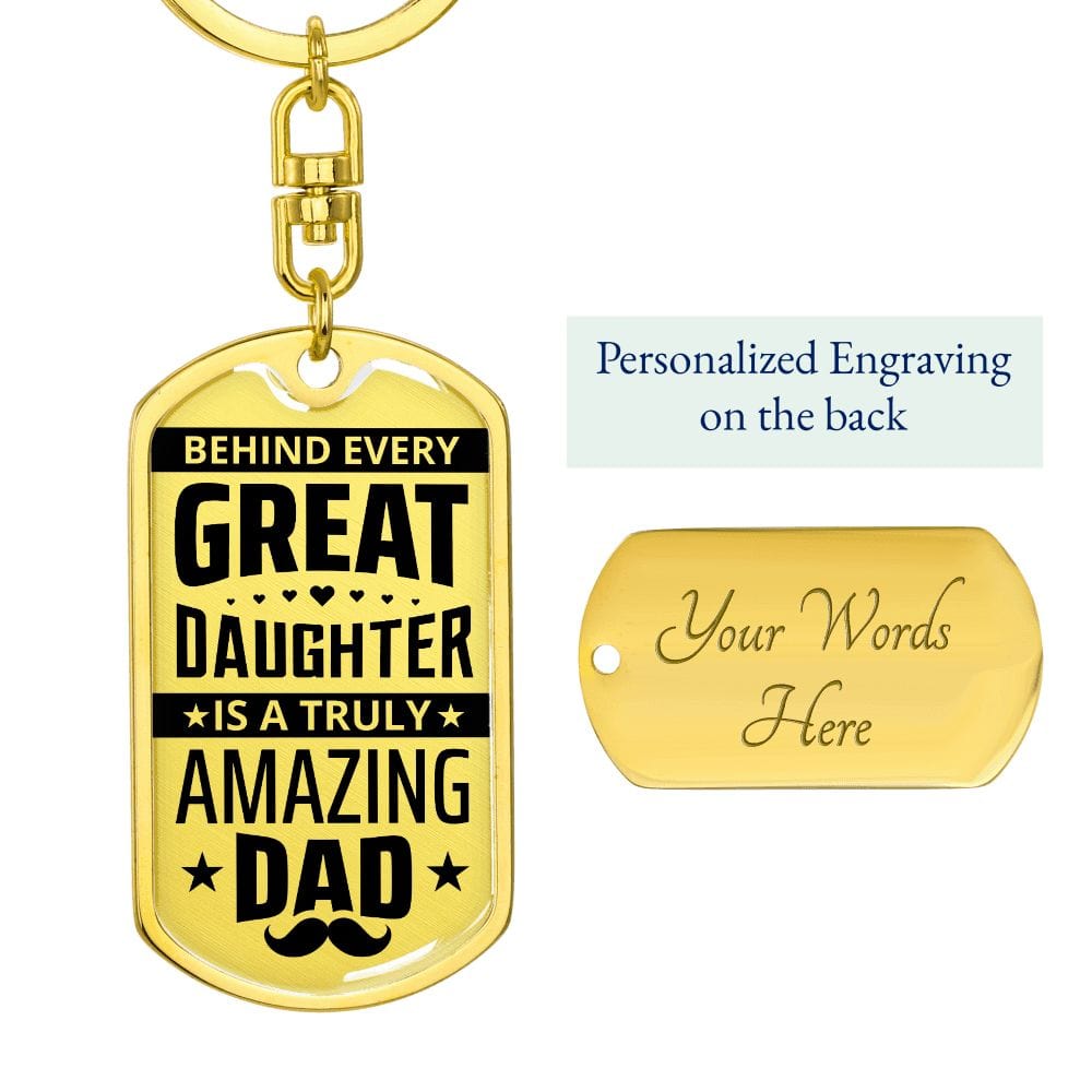 Llavero con etiqueta de perro-Papá increíble