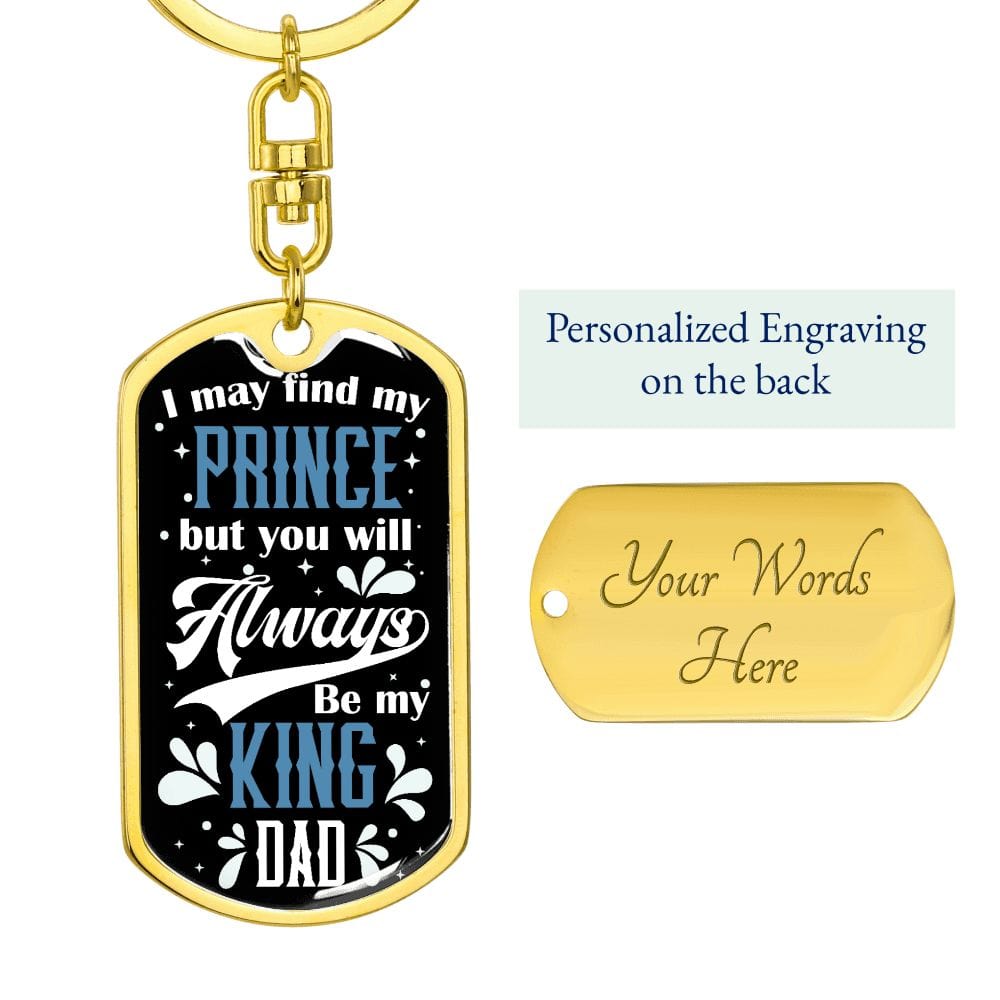 Hija a papá- Llavero con etiqueta de perro