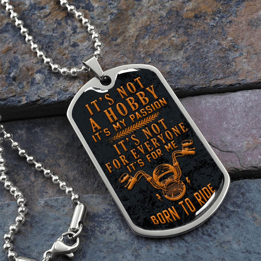 It's Not A Hobby- Luxury Military-Style Dog Tag And Chain