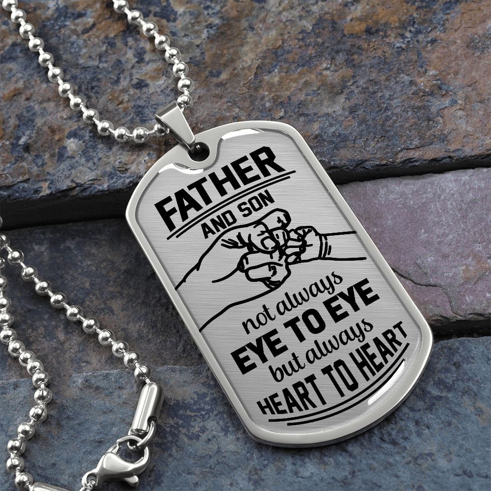 Collar con placa de identificación de padre e hijo grabable