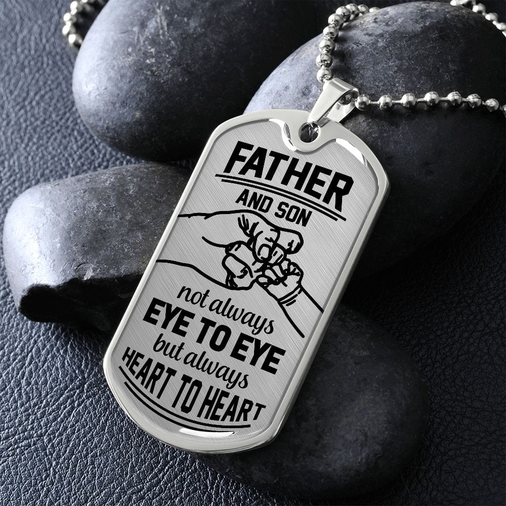 Collar con placa de identificación de padre e hijo grabable