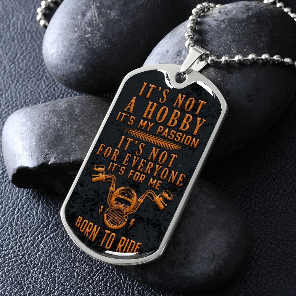 No es un pasatiempo: placa y cadena para perros de lujo de estilo militar