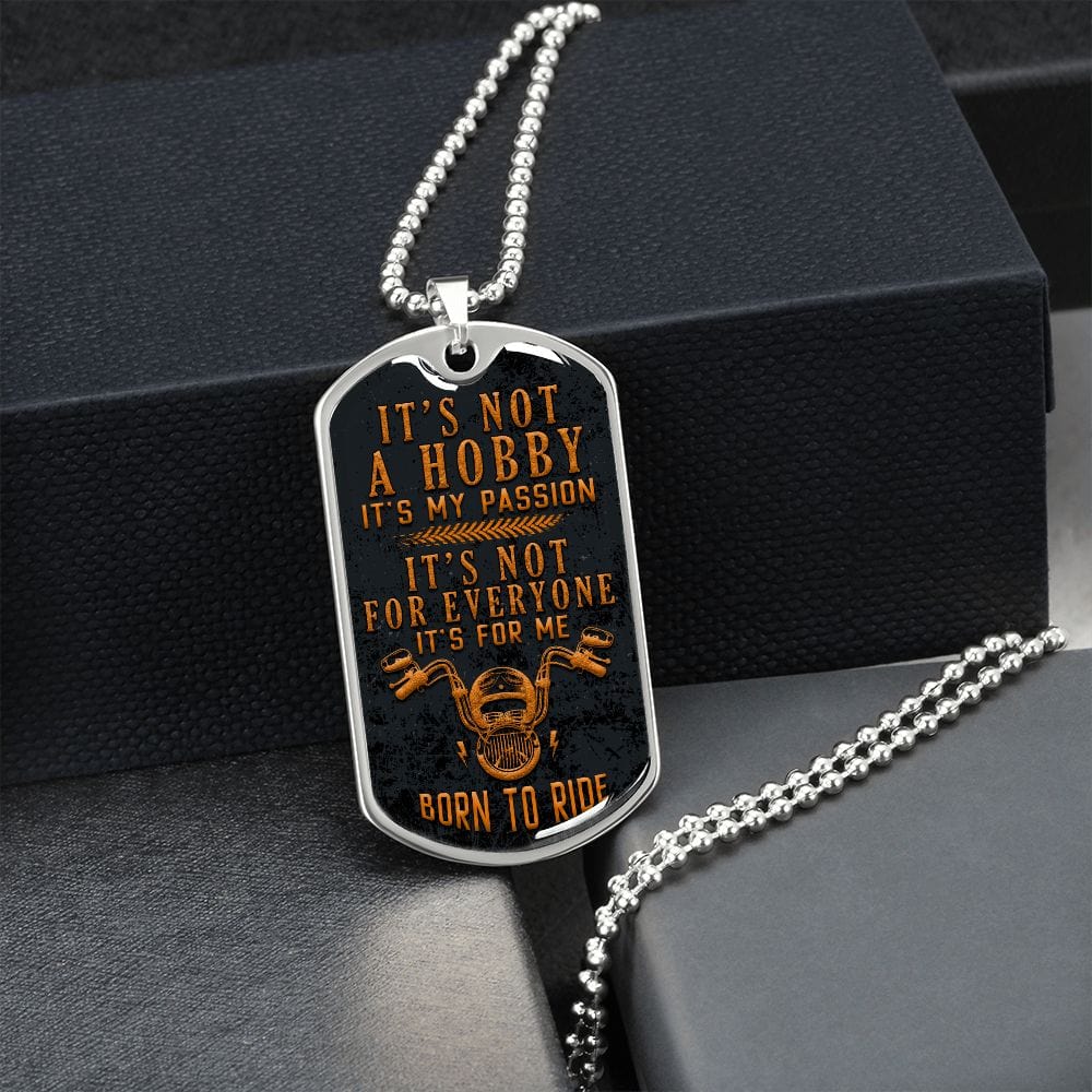 No es un pasatiempo: placa y cadena para perros de lujo de estilo militar