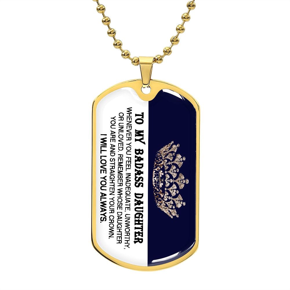 Etiqueta de perro militar- Hija Badass