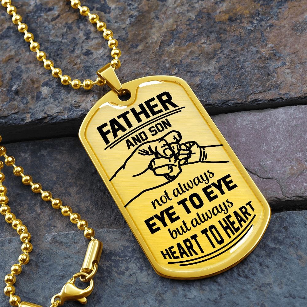 Collar con placa de identificación de padre e hijo grabable