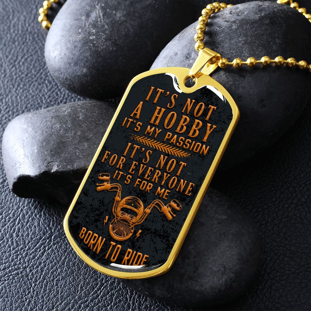 No es un pasatiempo: placa y cadena para perros de lujo de estilo militar