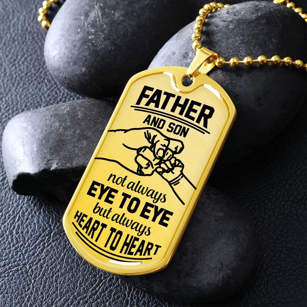 Collar con placa de identificación de padre e hijo grabable