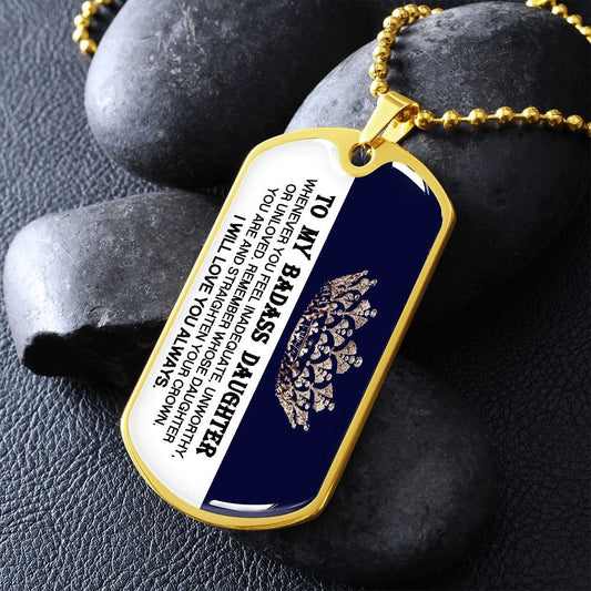 Etiqueta de perro militar- Hija Badass