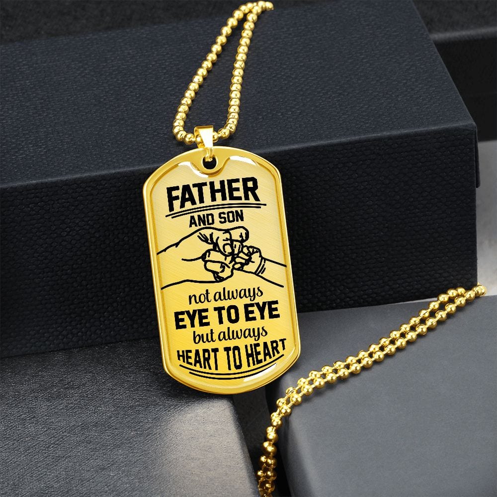 Collar con placa de identificación de padre e hijo grabable