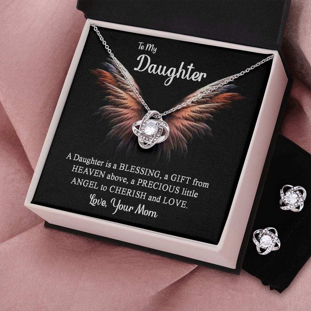 Set de regalo Love Knot: hija, un regalo desde arriba