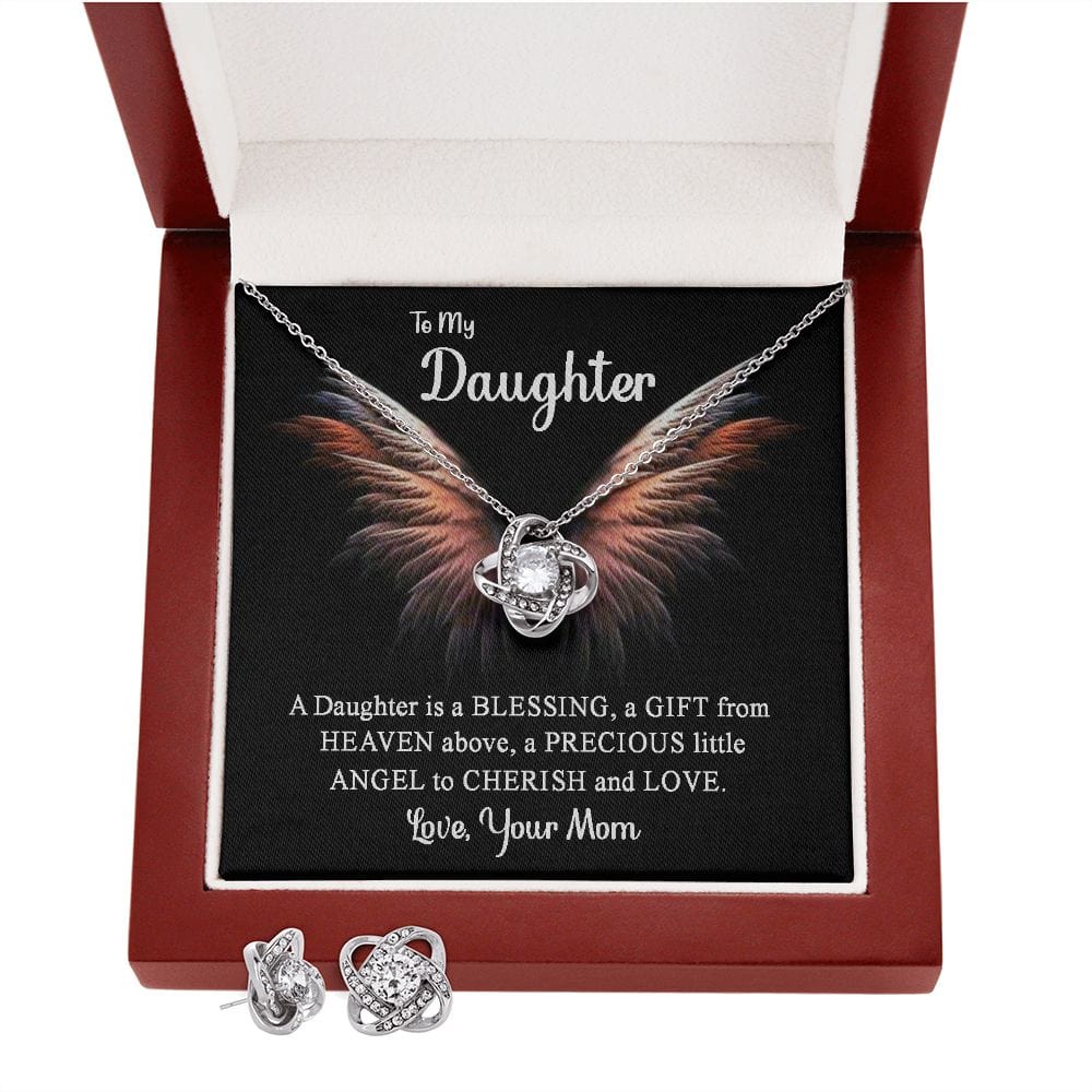 Set de regalo Love Knot: hija, un regalo desde arriba