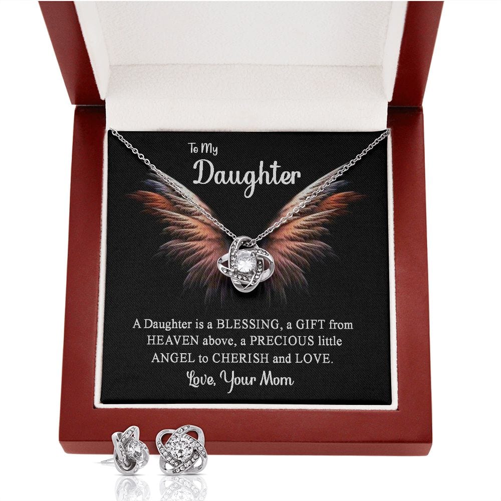 Set de regalo Love Knot: hija, un regalo desde arriba