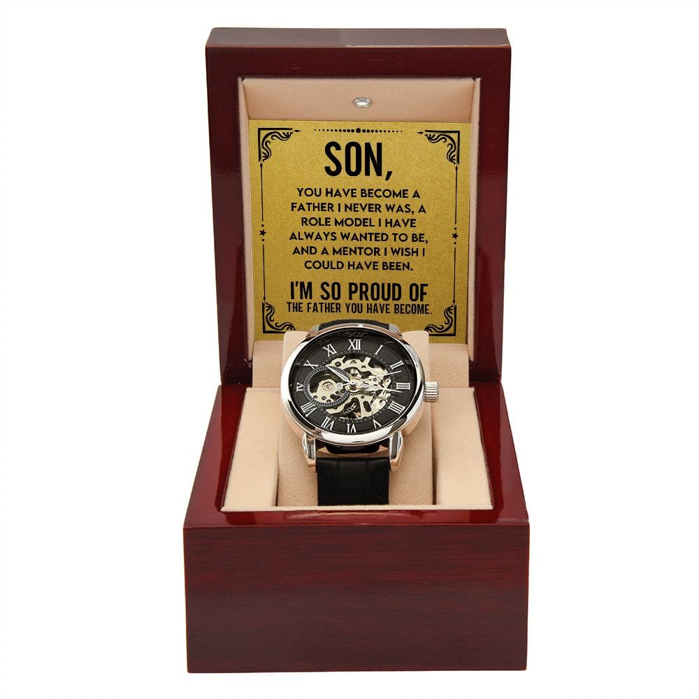 Para mi hijo-Te has convertido en padre-Reloj calado
