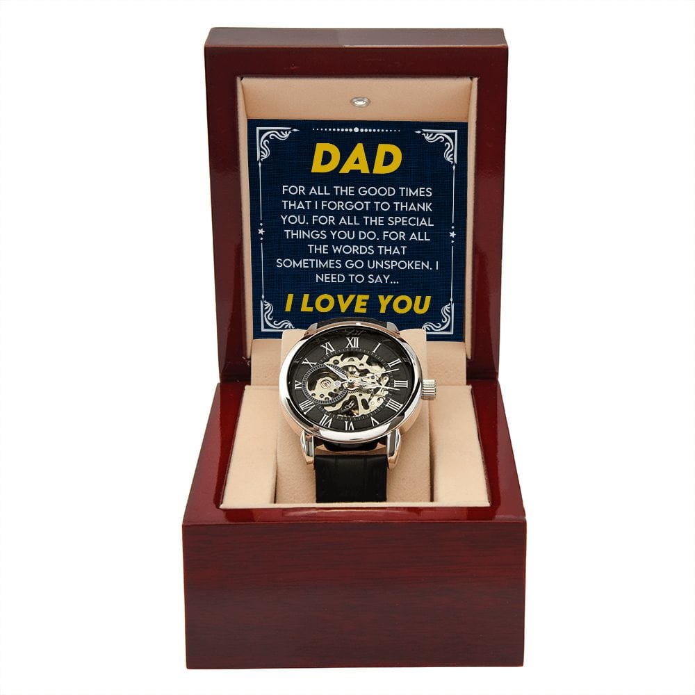 Dad I Love You Openwork Watch