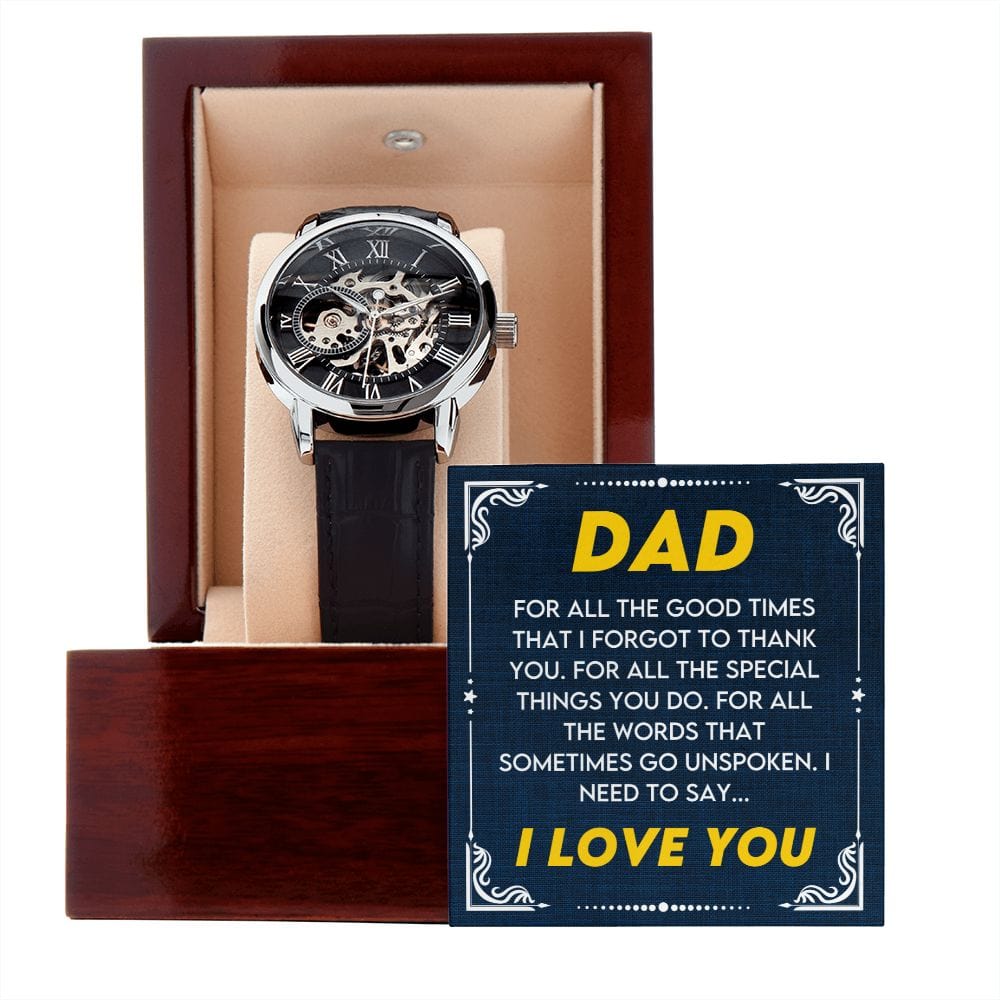 Dad I Love You Openwork Watch