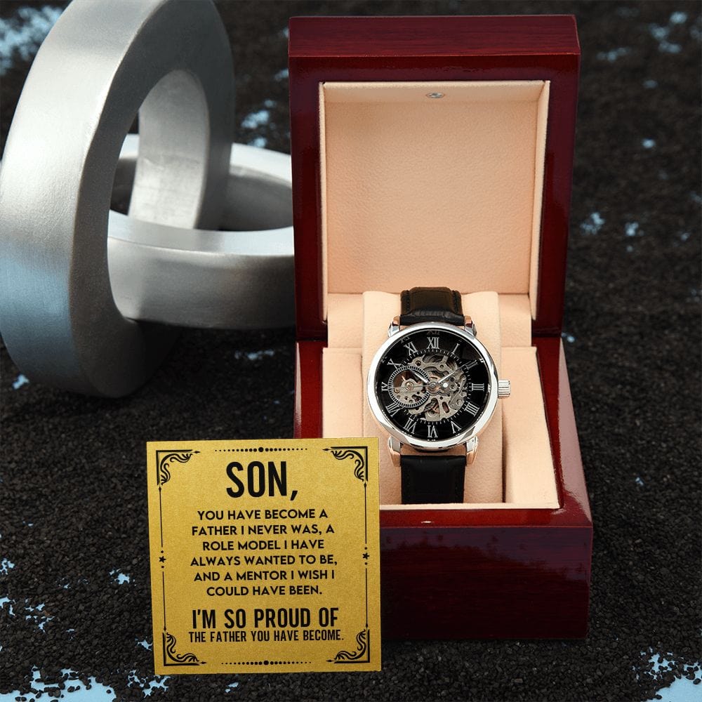 Para mi hijo-Te has convertido en padre-Reloj calado